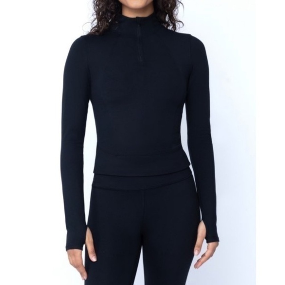 90 degree by reflex Lux Crosstrain Everyday Half Zip Small black Jacket